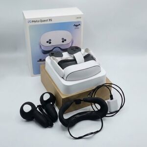 META QUEST 3S WITH BOX AND BONUS HEADSET AND REMOTE CONTROL COVERS